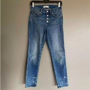Madewell - Slim Straight Jeans: Distressed Button-Front Edition J7214 | Size 28
